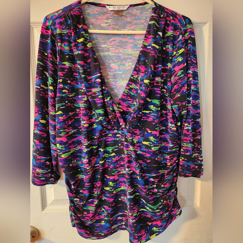 Peter Nygard Women's Vibrant Abstract Blouse